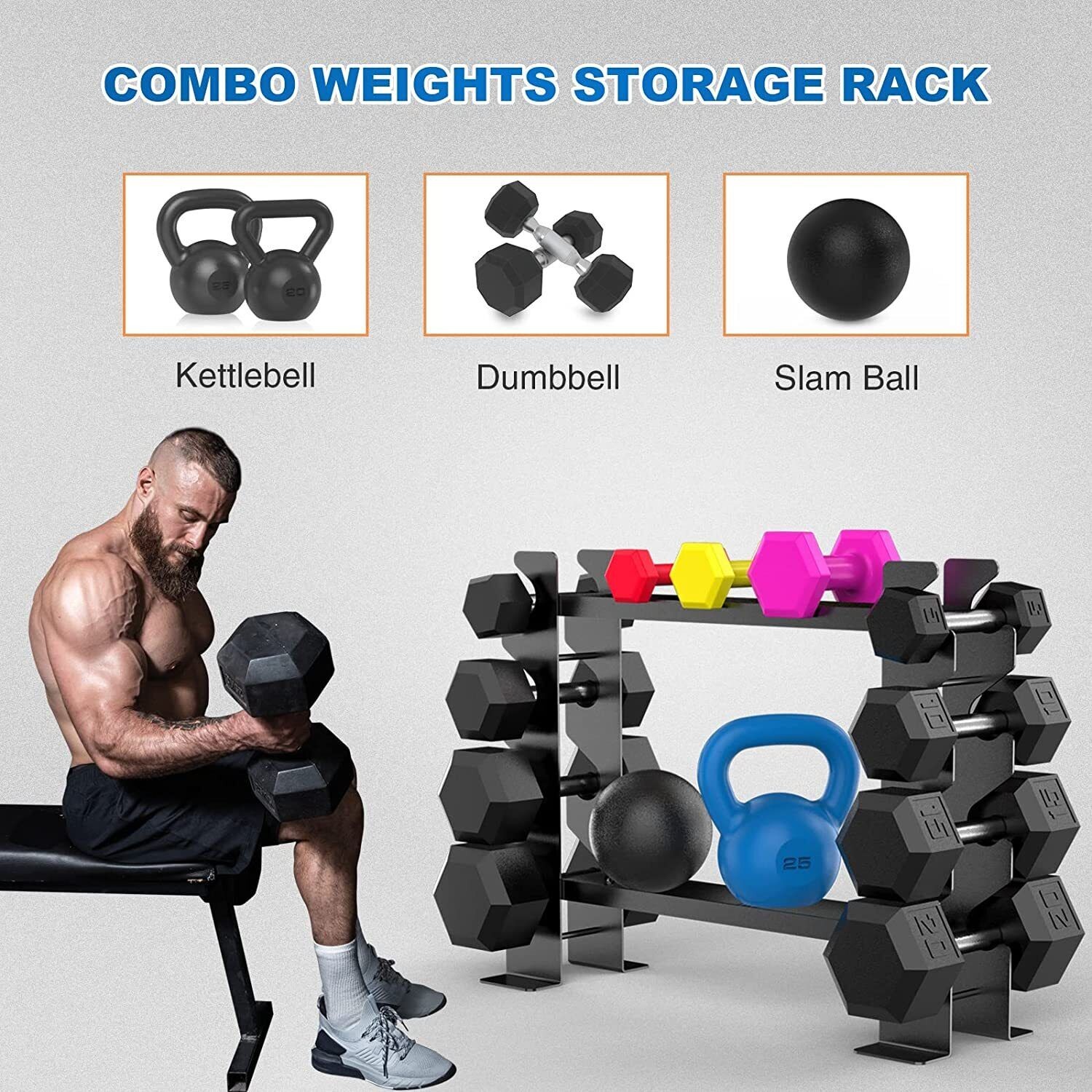 Dumbbell Rack Stand Weight Racks for Home Gym Dumbbells Holder Storage 400lbs
