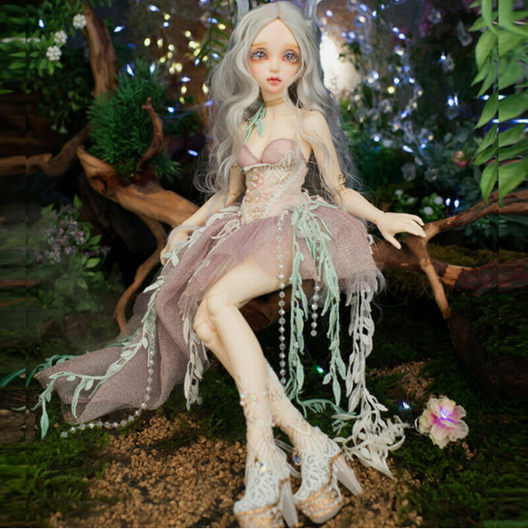 FULL SET 1/4 BJD Doll Fairy Beauty Girl Resin Ball Jointed Doll Eyes Face Makeup